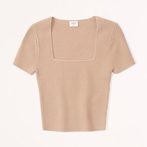 Abercrombie & Fitch Ottoman Squareneck Sweater Tee - US L